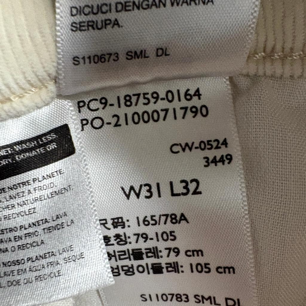 Levi's 725 High Rise Bootcut Corduroy Pants Womens 31x32 Cream Off White Stretch