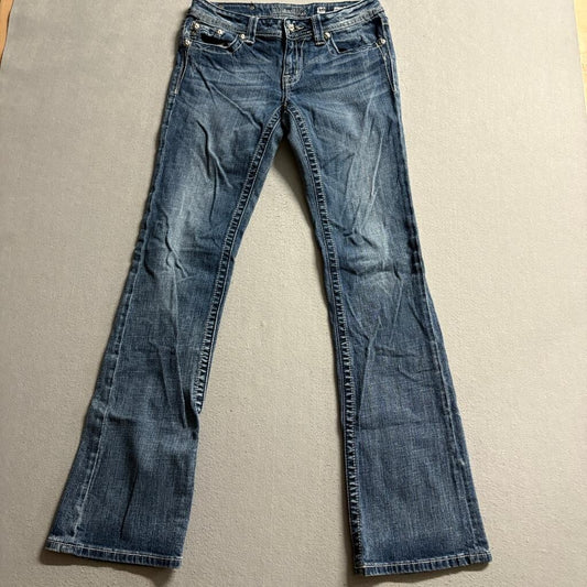 Miss Me Bootcut Jeans Womens Size 30 JP5033-T Blue Denim Embellished Y2K