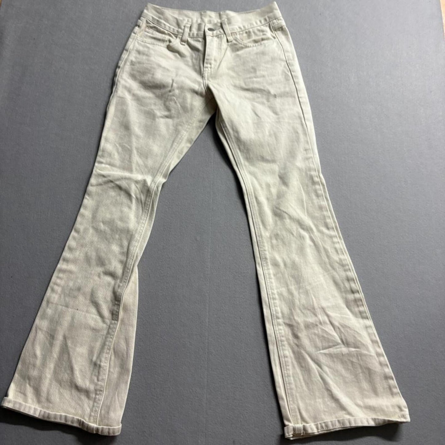 John Galt Brandy Melville Flare Jeans Womens Size S Off White Beige Denim