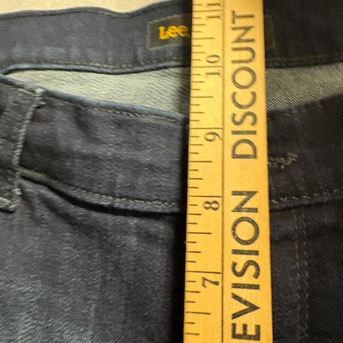 Lee Relaxed Fit Straight Leg Jeans Womens 10 Medium Dark Wash Blue Mid Rise