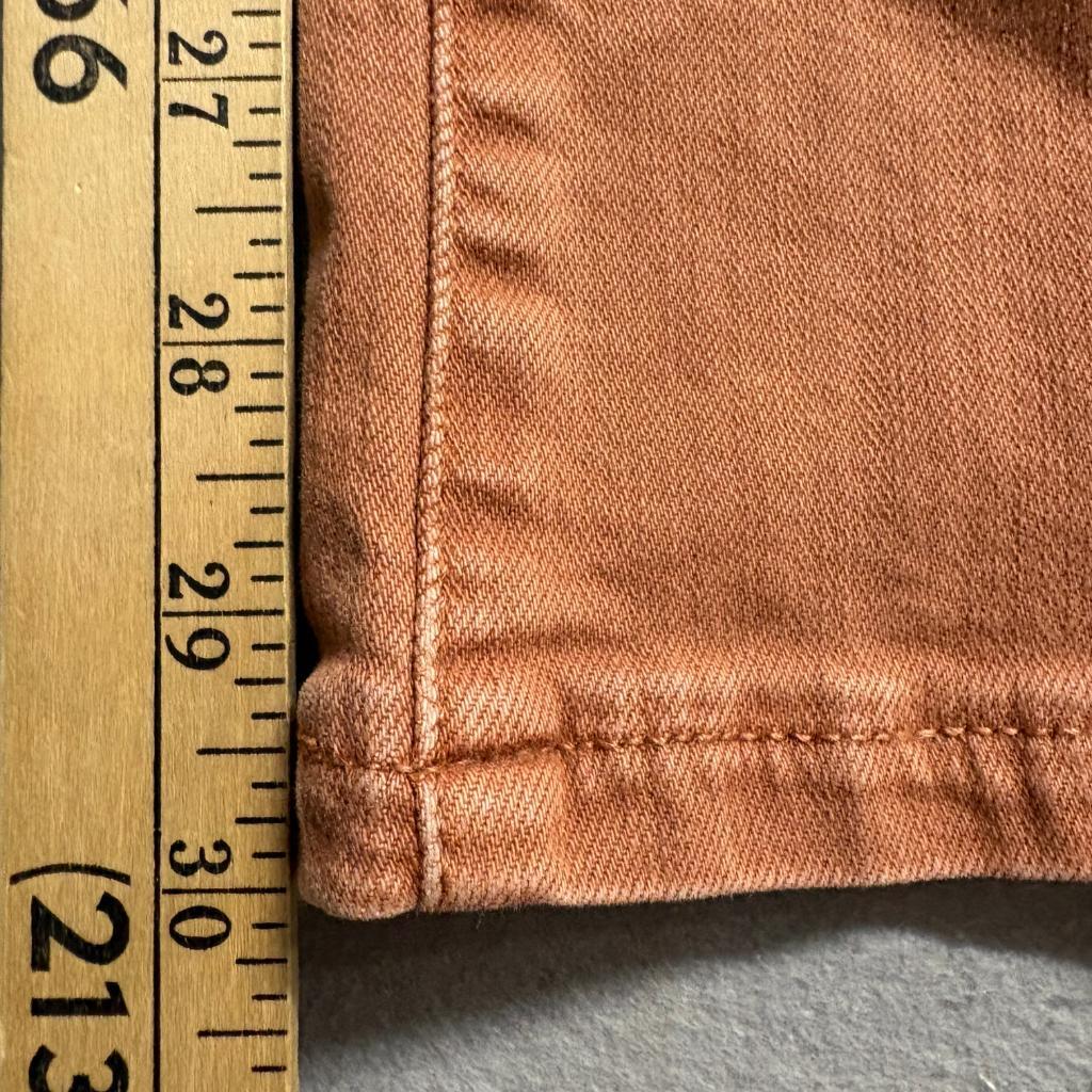 Band of Gypsies Flare Jeans Womens 4 27 Brown Rust Stretch High Rise Seam Front