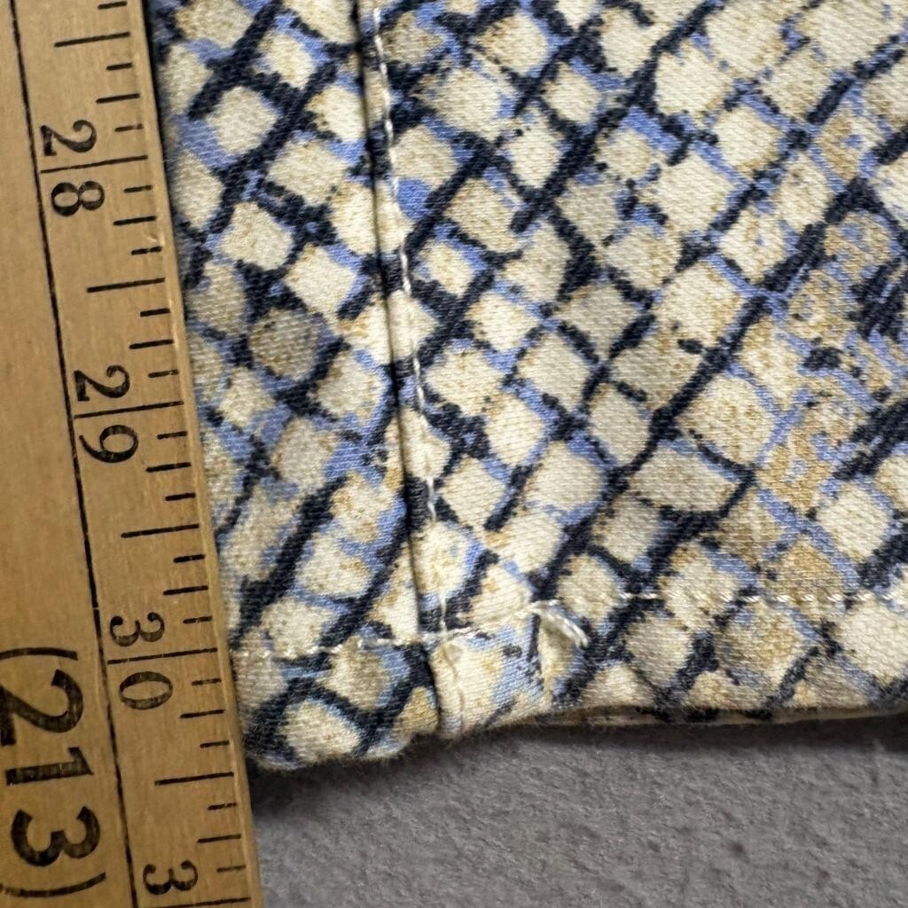 J.McLaughlin Womens Pants Size 2 Blue Beige Snakeskin Print Cotton Stretch Slim