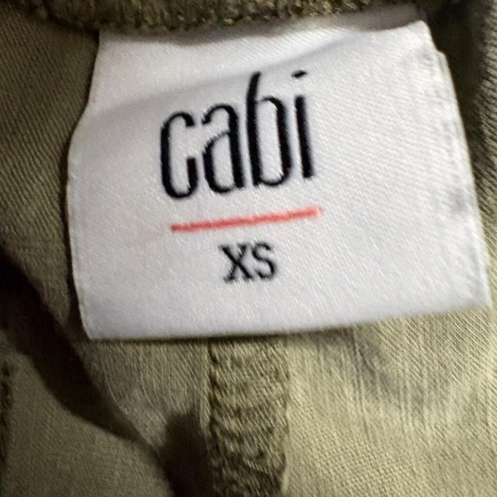 Cabi Womens XS Green Lyocell Blend Drawstring Utility Jogger Pants 3747