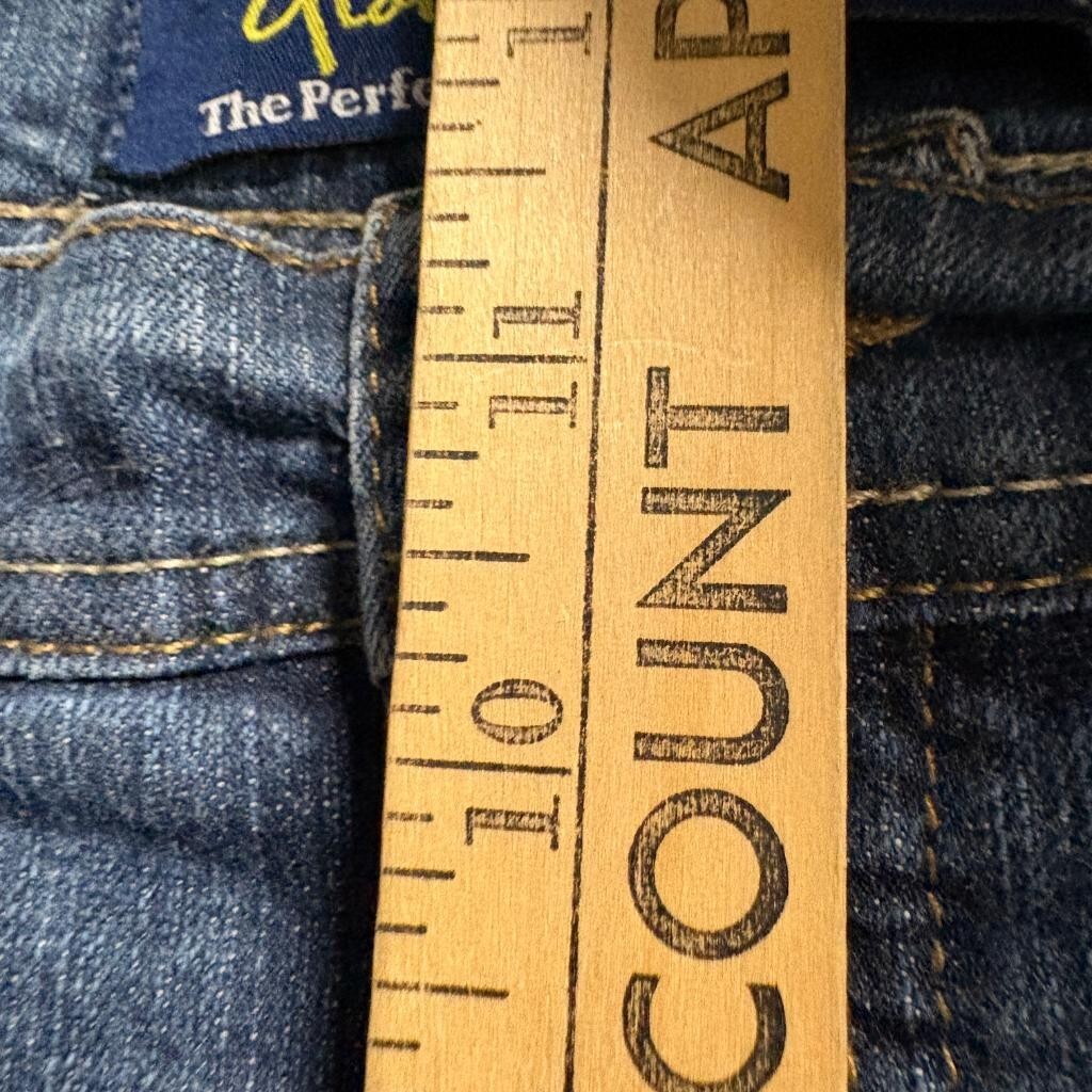 Gloria Vanderbilt The Perfect Fit Jeans Womens 12 Blue Denim Straight Leg