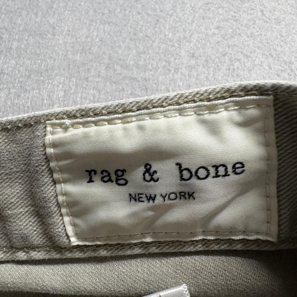 Rag & Bone Walker Slim Straight Jeans Mens 32 Beige Khaki Stretch Denim Pants