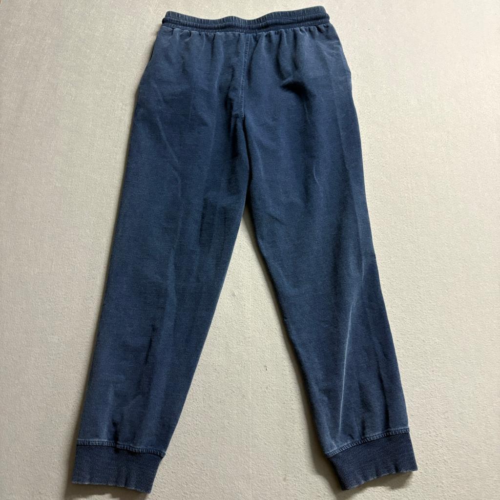 Lane Delaney Mens Small Blue Cotton Blend Fleece Joggers Sweatpants Drawstring