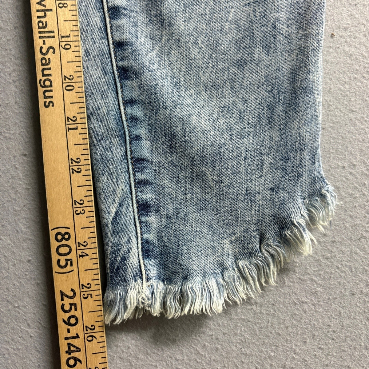 William Rast Highrise Crop Jeans Womens 29 Blue Acid Wash Distressed Frayed Hem