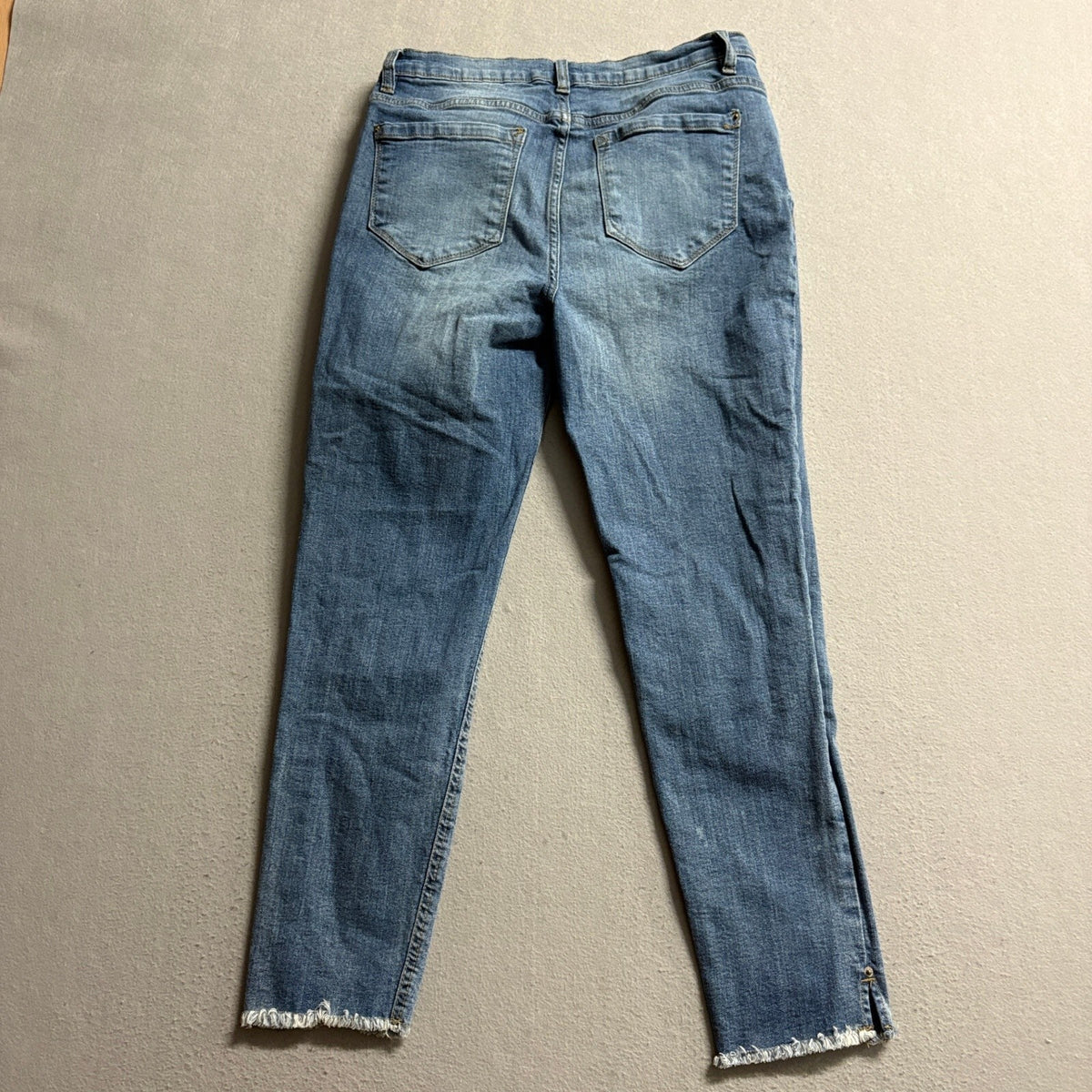Kensie Jeans Womens 10/30 Blue Denim The Ultimate High Rise Skinny Fray Hem