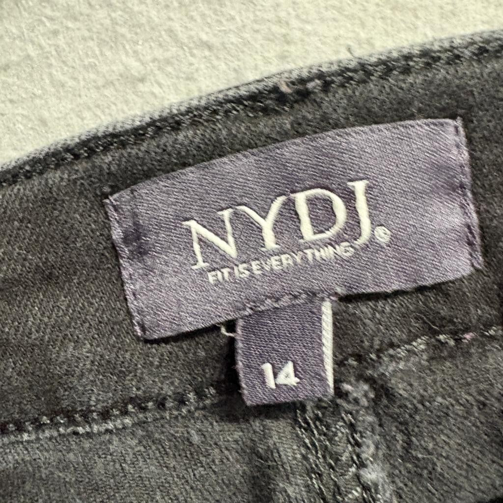 NYDJ Alina Legging Jeans Womens 14 Black Lift Tuck Stretch Denim Skinny