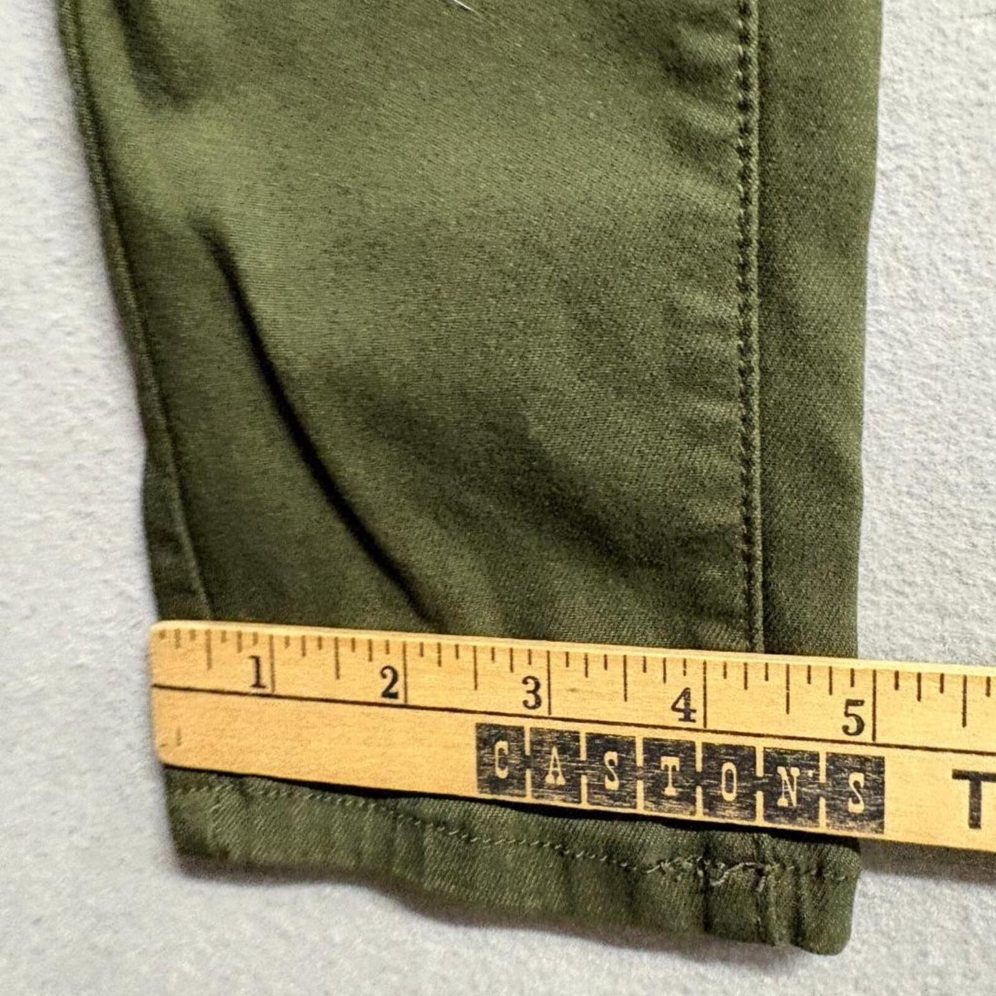 Guzman Women Plus Size 2XL Olive Green Distressed Skinny Pants Drawstring