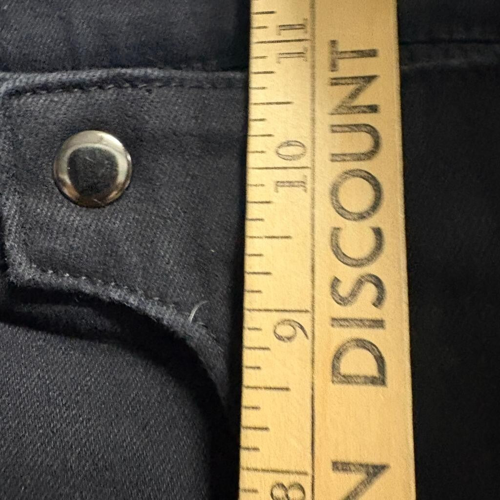 Unbranded Mens Moto Biker Cargo Jeans Black Size 36 Slim Fit Ribbed Zipper