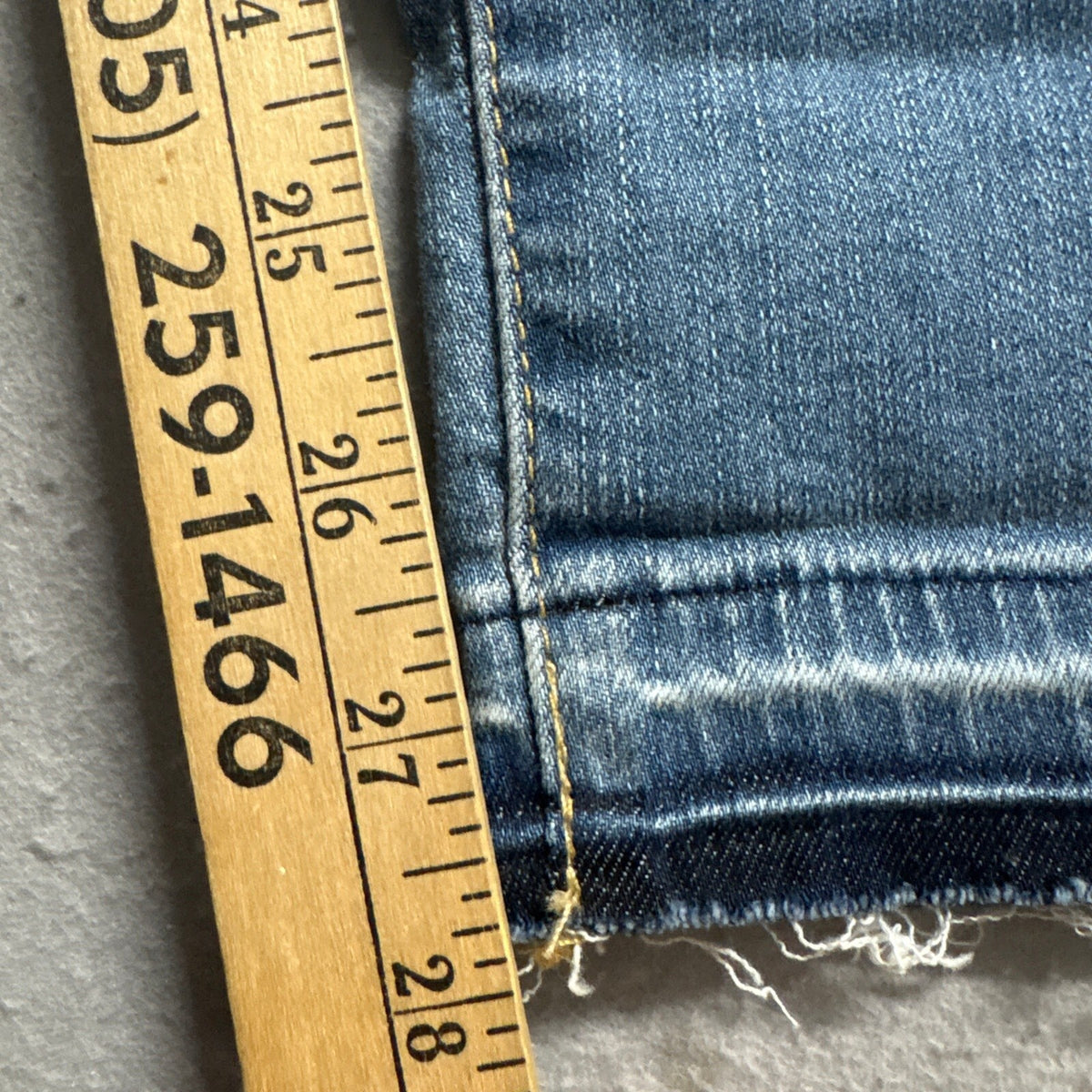 AG Adriano Goldschmied The Stevie Ankle Jeans Womens 27 Blue Distressed Raw Hem
