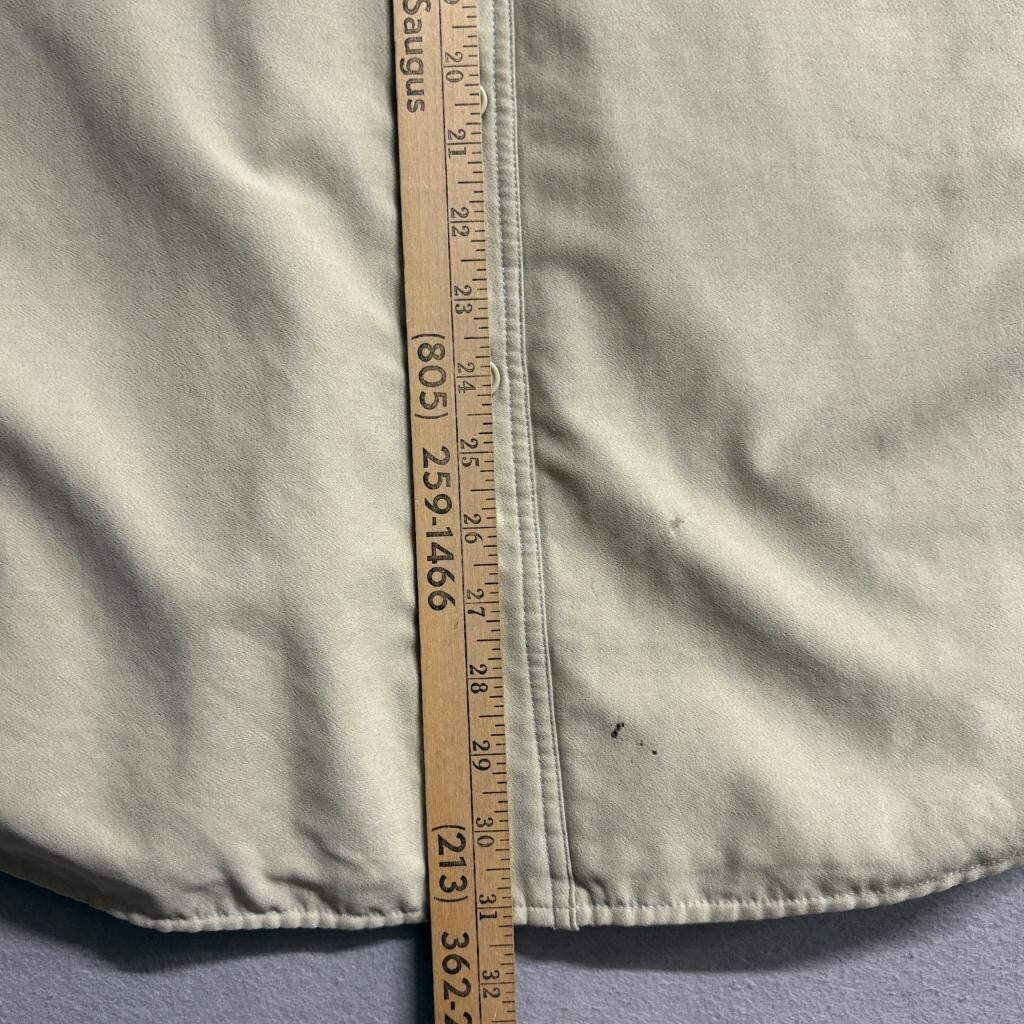 Knightsbridge Fleece Lined Shirt Jacket Mens Large Beige Button Up Shacket Flaws