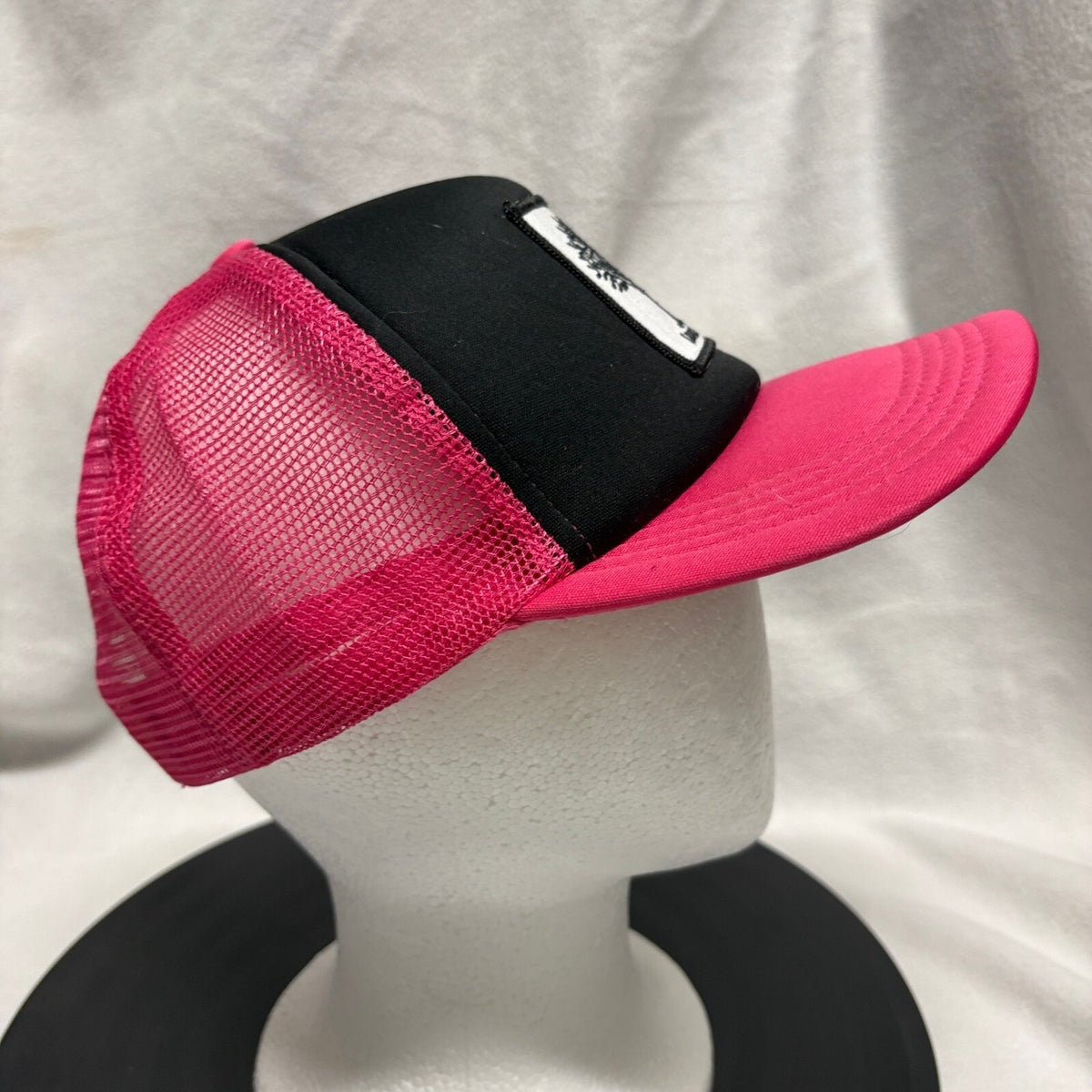 Leisurely Tree Logo Trucker Hat Hot Pink Black Snapback Mesh Cap New Genesis - Photo 3