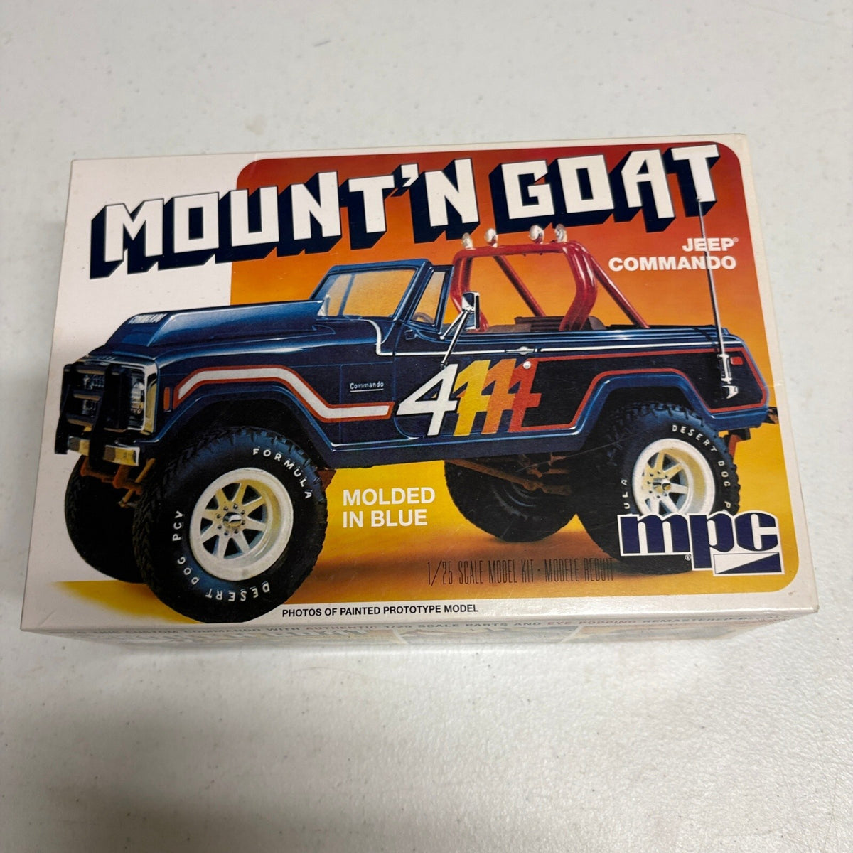 MPC Mount'N Goat Jeep Commando 1/25 Scale Model Kit MPC887 Open Box Sealed Parts