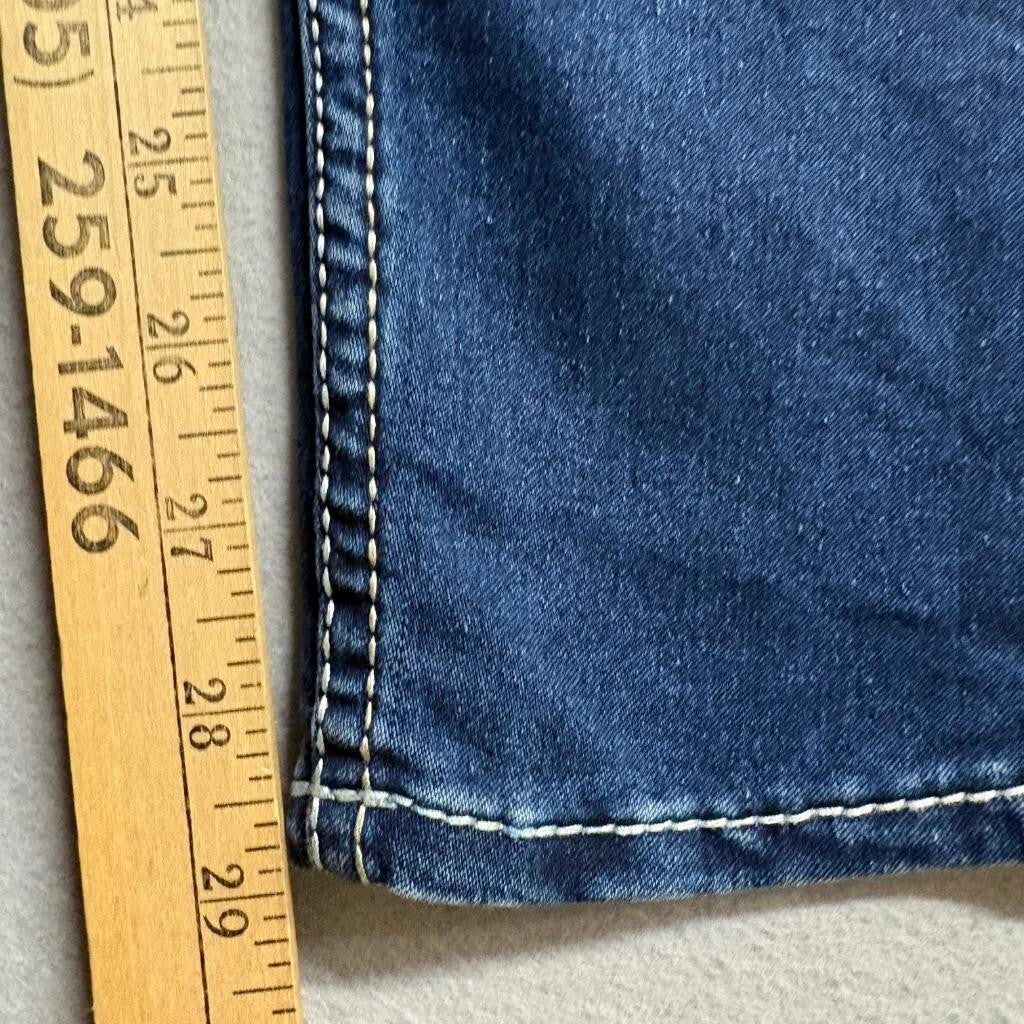 Myth of Jade Skinny Jeans Womens Size 10 Blue Denim Embroidered Pockets Stretch