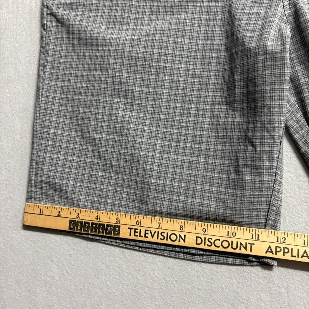 Quiksilver Amphibian Shorts Mens 38 Gray Plaid Hybrid Board Shorts Swim Walk