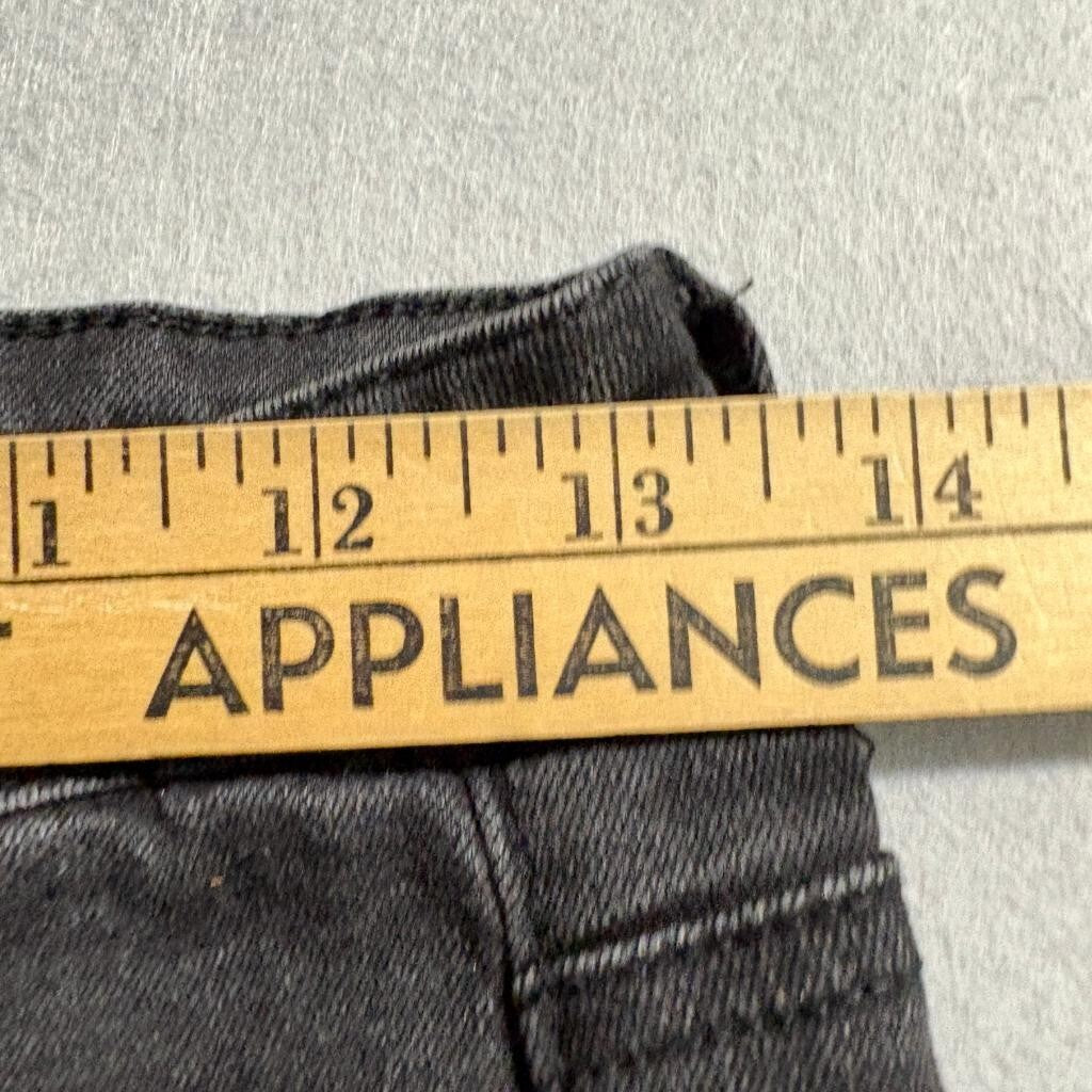 Shein Womens Flare Jeans Size 6 Black High Rise Stretch Bell Bottom Denim Pants