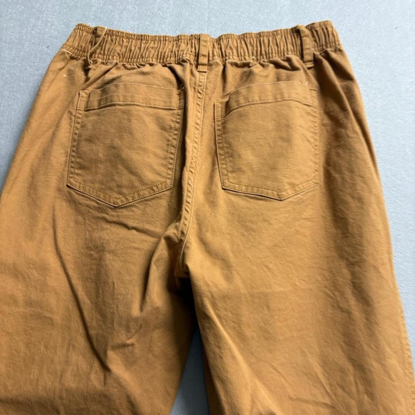 Knox Rose Women's Brown Stretch Utility Pants Size S Elastic Waist Cargo Style