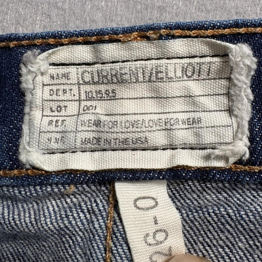 Current Elliott The Cropped Roller Jeans Womens Size 26 Wildcard Destroy Blue