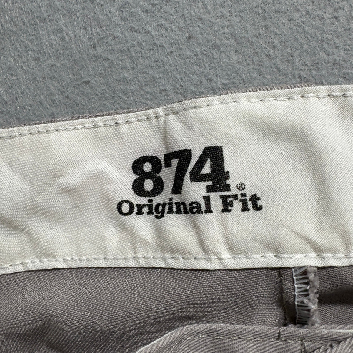 Dickies 874 Original Fit Mens Work Pants Gray Chino Flat Front 38x28