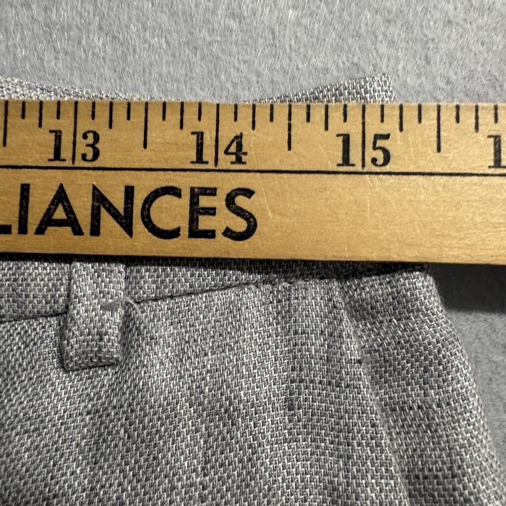 Zara Basic Collection Women's 100% Linen Pants Size 4 Gray Cuffed Ankle Trousers