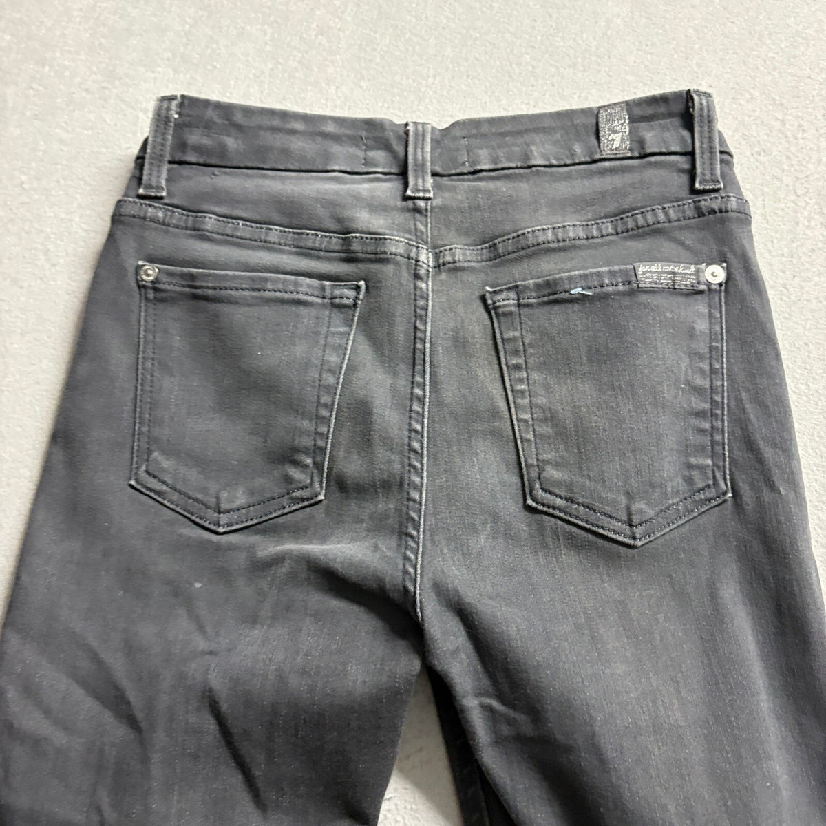 7 For All Mankind b(air) High Waist Ankle Skinny Jeans Womens Size 25 Black