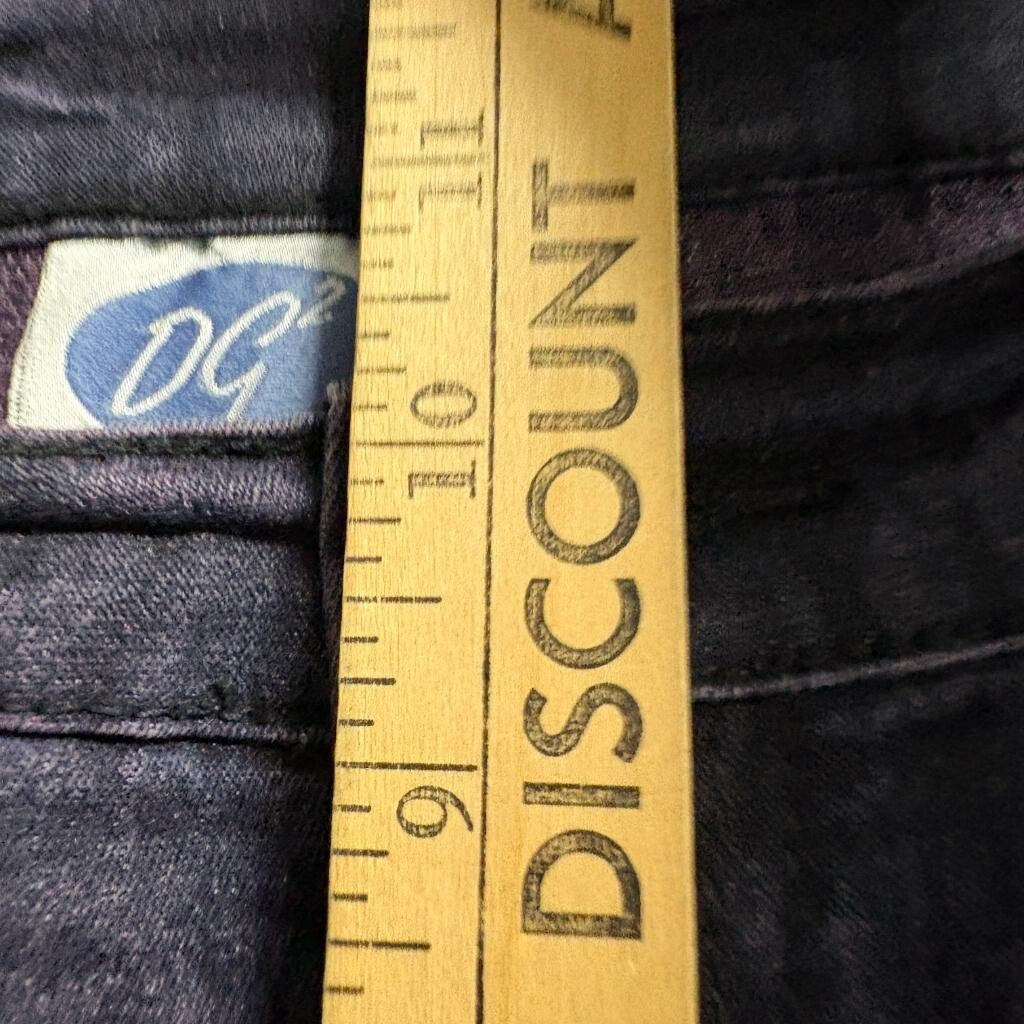 DG2 by Diane Gilman Jeans Womens 4 Dark Wash Bootcut Stretch Denim Purple Hue