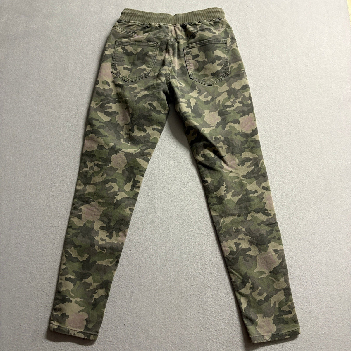 Denim Co Camouflage Jogger Jeans Womens XS Green Camo Drawstring Waist Skinny