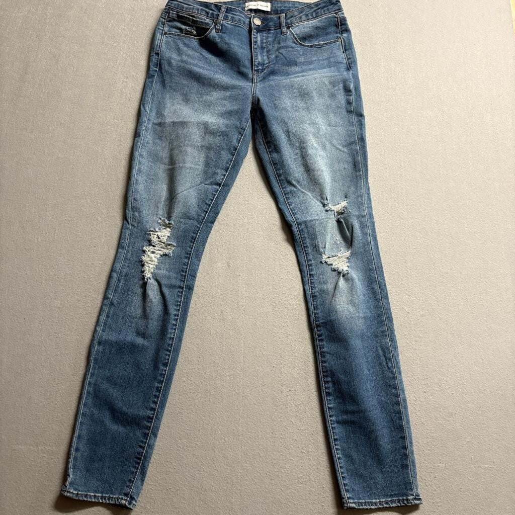 Articles of Society Distressed Skinny Jeans Womens Size 30 Blue Denim Stretch