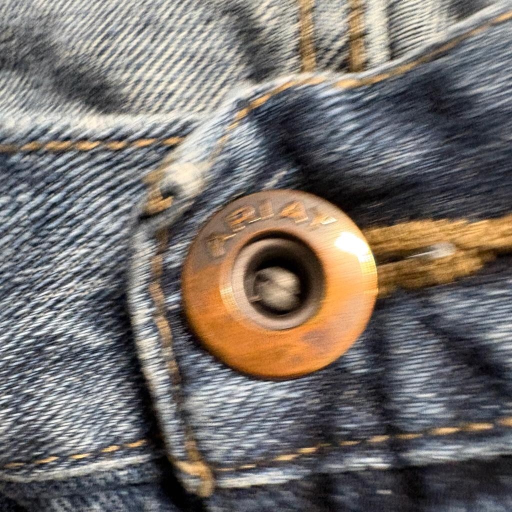 Ariat M4 Legacy Jeans Mens 36x30 Blue Distressed Relaxed Bootcut Denim