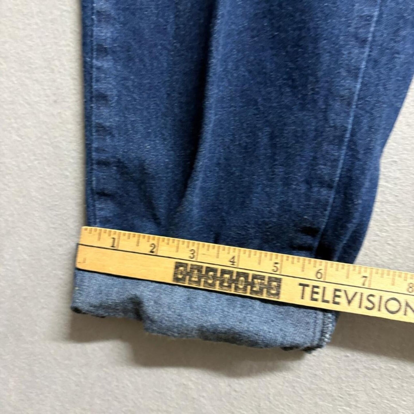 Cascade Blues Petite Jeans Womens 14P Blue Denim Elastic Waist Pull On Mom Pants