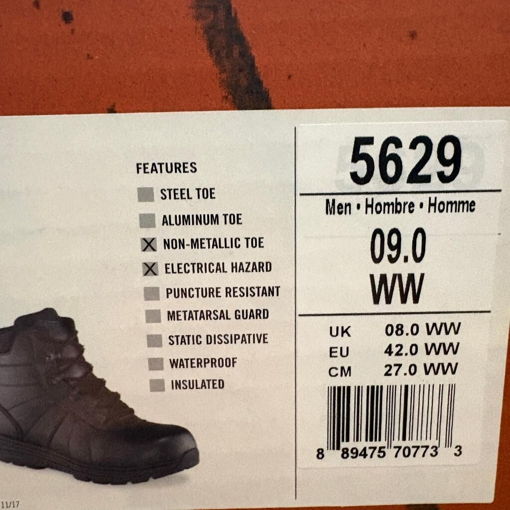 Red Wing 2411 Mens 9 EE Black Leather Waterproof Safety Toe Work Boots Made in