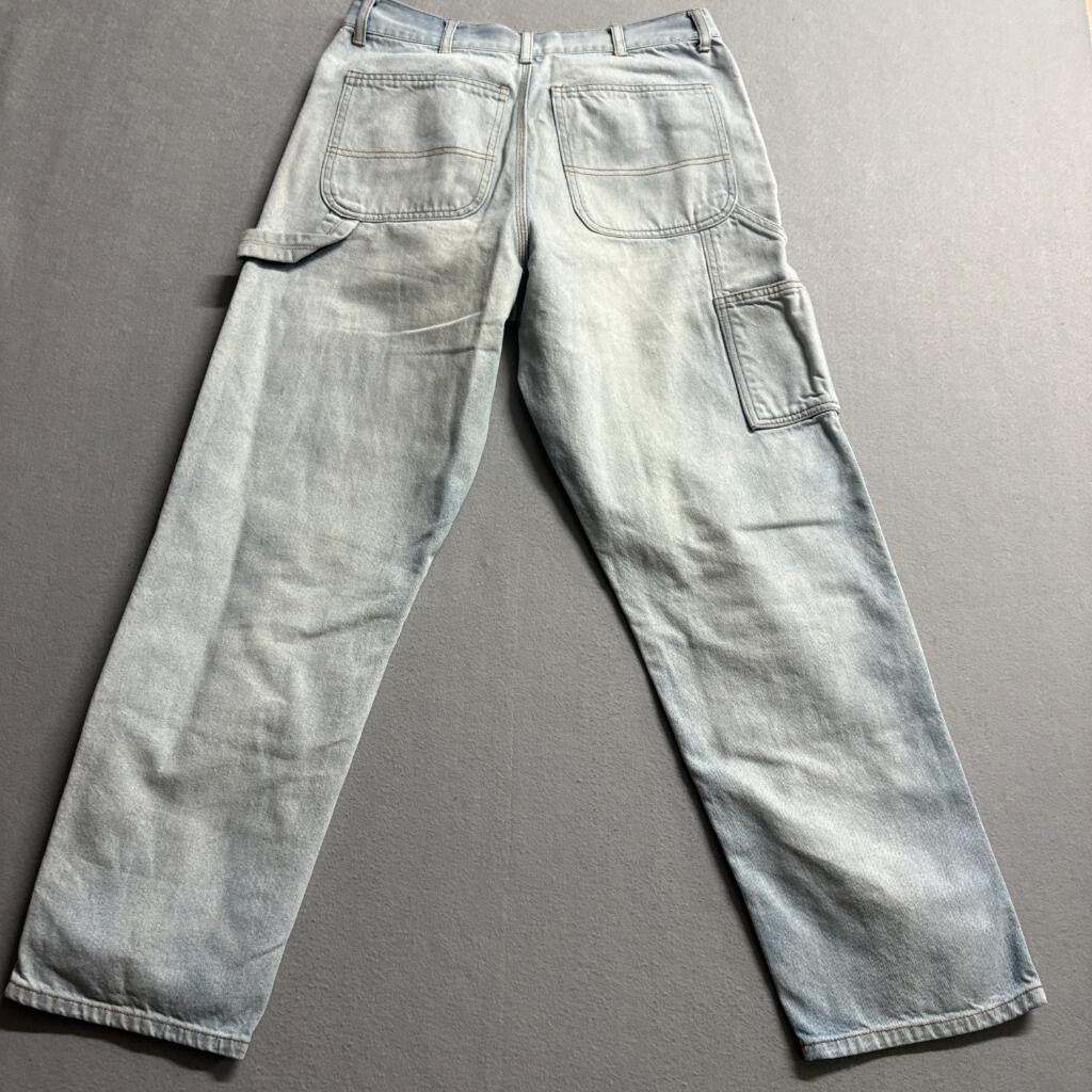 RSQ Utility Carpenter Jeans Womens 28x30 Light Wash Blue Denim Double Knee Pants