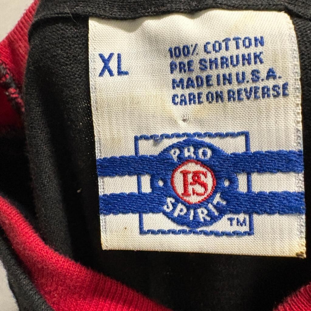 Vintage Pro Spirit T-Shirt Shorts Set Mens XL Black Red Single Stitch USA Made