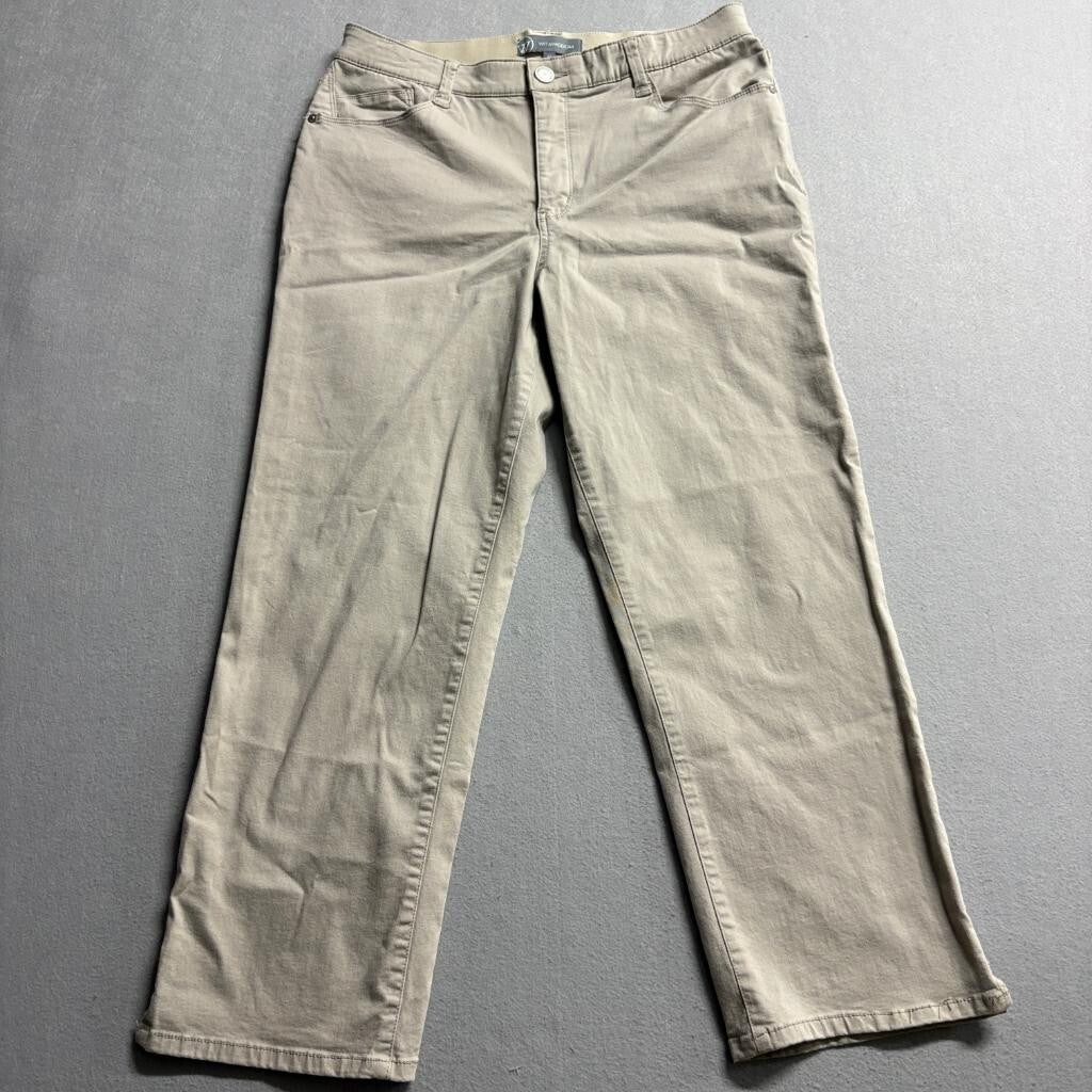 Wit & Wisdom Ab-solution Straight Leg Jeans Womens Size 12 Khaki Tan Stretch