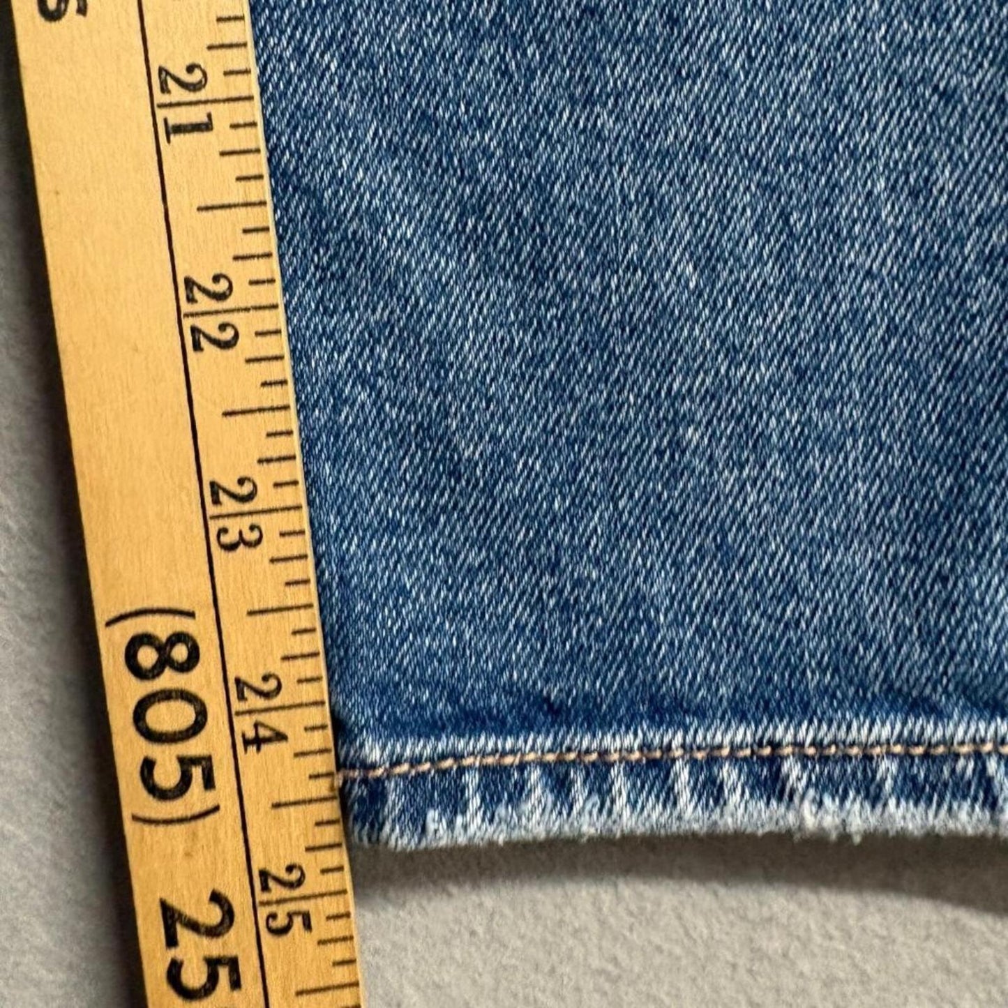 American Eagle Mom Straight Jeans Womens 000 Short Blue Distressed High Rise