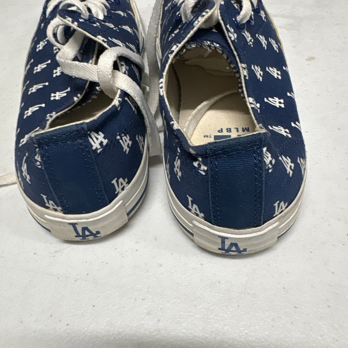 Los Angeles Dodgers Row One Canvas Shoes Womens 6.5 Mens 5 Blue MLB Sneakers