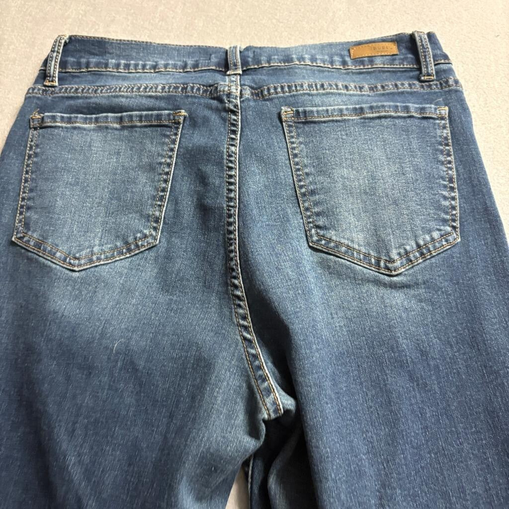 Bleu Women's High Rise Skinny Jeans Blue Denim Stretch Size 14