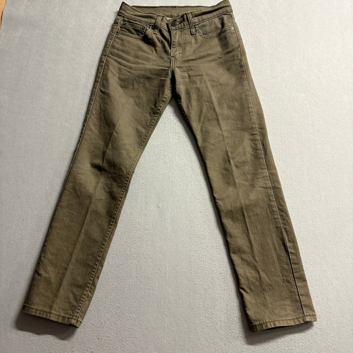 Levi's 511 Slim Fit Jeans Mens W28 L30 Brown Olive Green Stretch Denim Pants