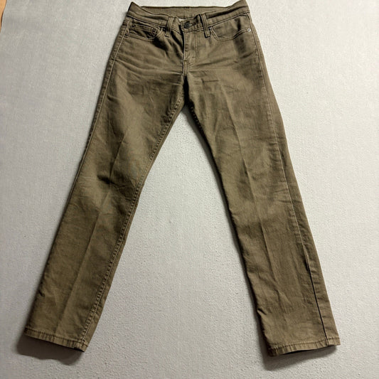 Levi's 511 Slim Fit Jeans Mens W28 L30 Brown Olive Green Stretch Denim Pants