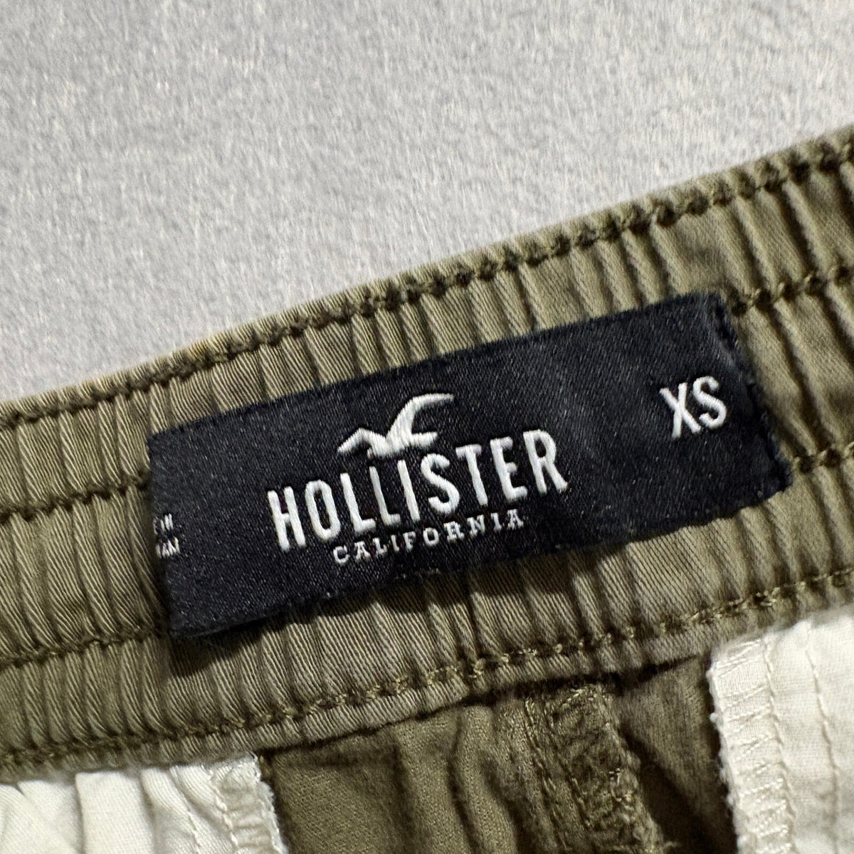 Hollister Advanced Stretch Skinny Jogger Pants Mens XS Olive Green Moto Utility