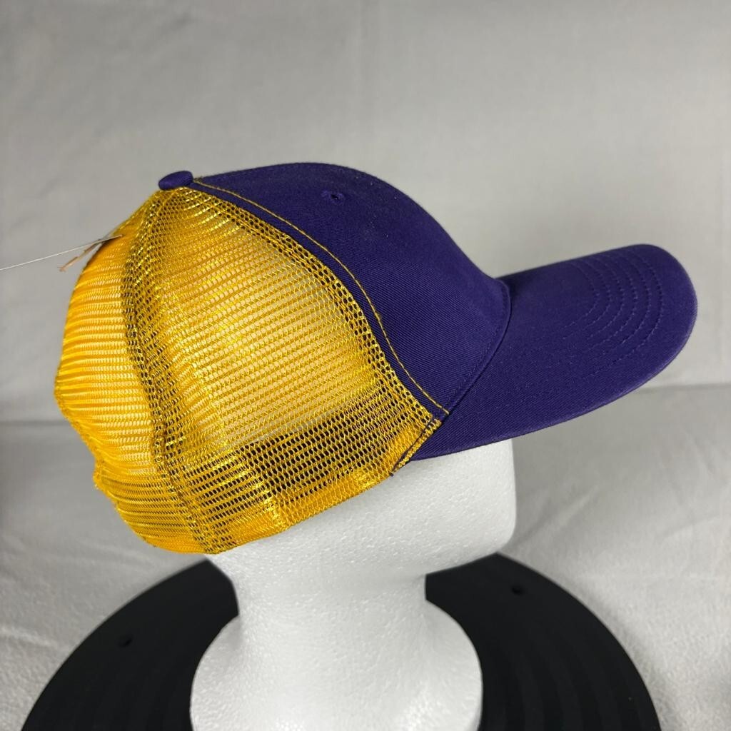 ML Caps The Duke Purple Yellow Mesh Trucker Hat Blank Snapback Cap