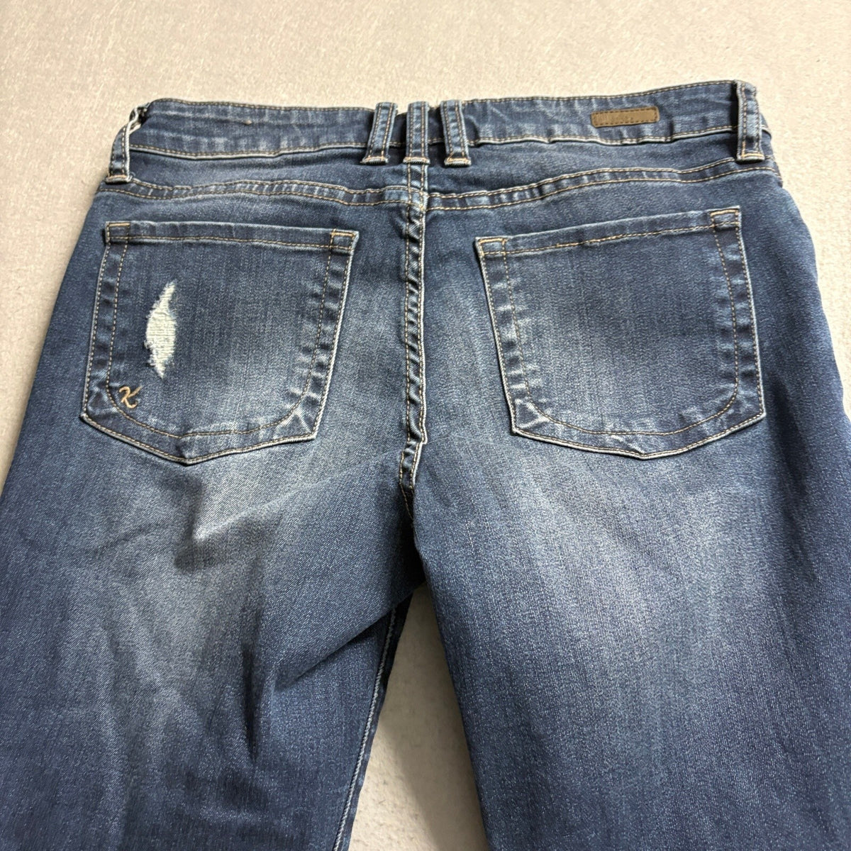 KUT from the Kloth Catherine Boyfriend Jeans Womens Size 0 Blue Distressed Denim