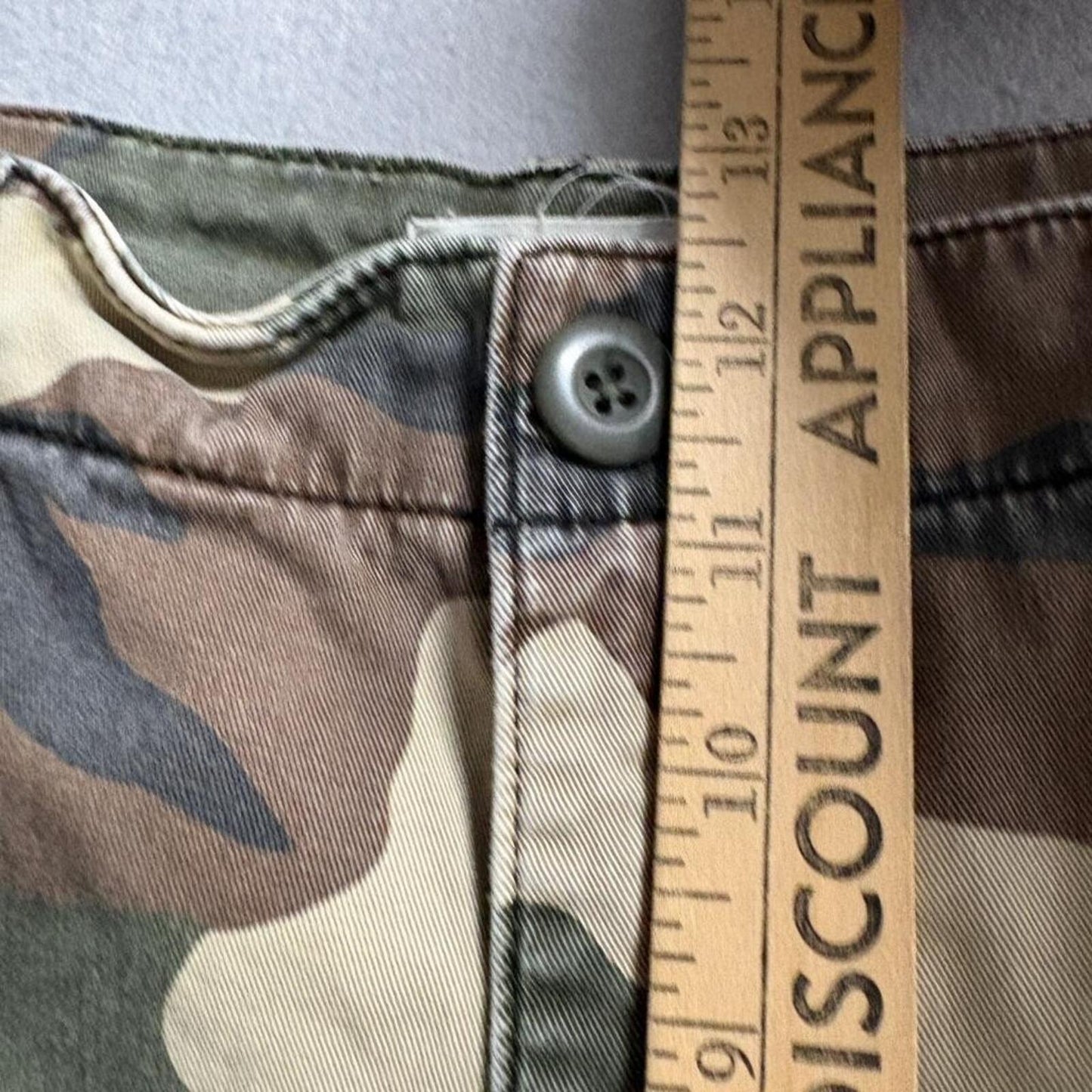 Good American Uniform Cargo Pants Womens 12/31 Camo Fatigue Green Stretch