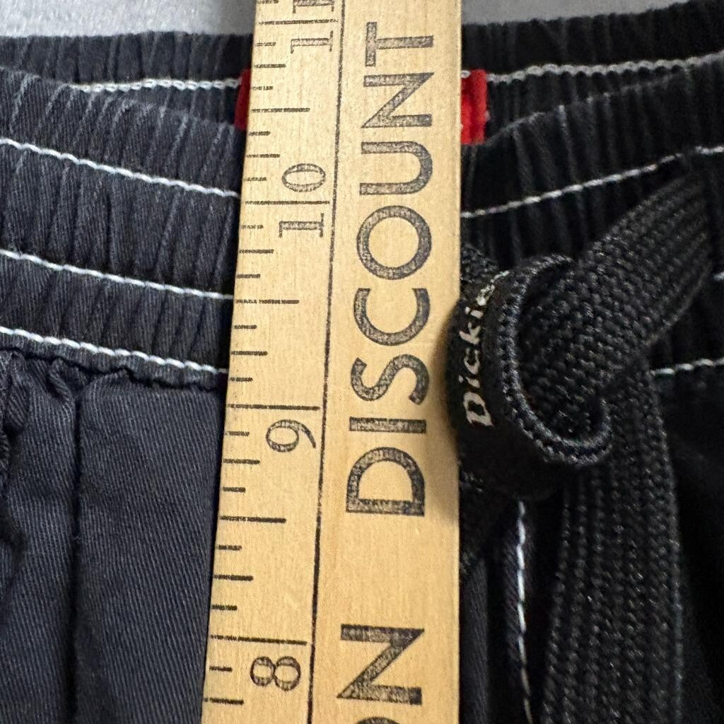Dickies Girl Cargo Pants Womens XS Black Contrast Stitch Drawstring Utility Y2K