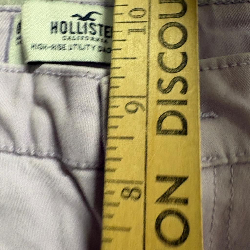 Hollister High Rise Utility Dad Pants Womens 00R W23 Purple Cargo Straight Leg
