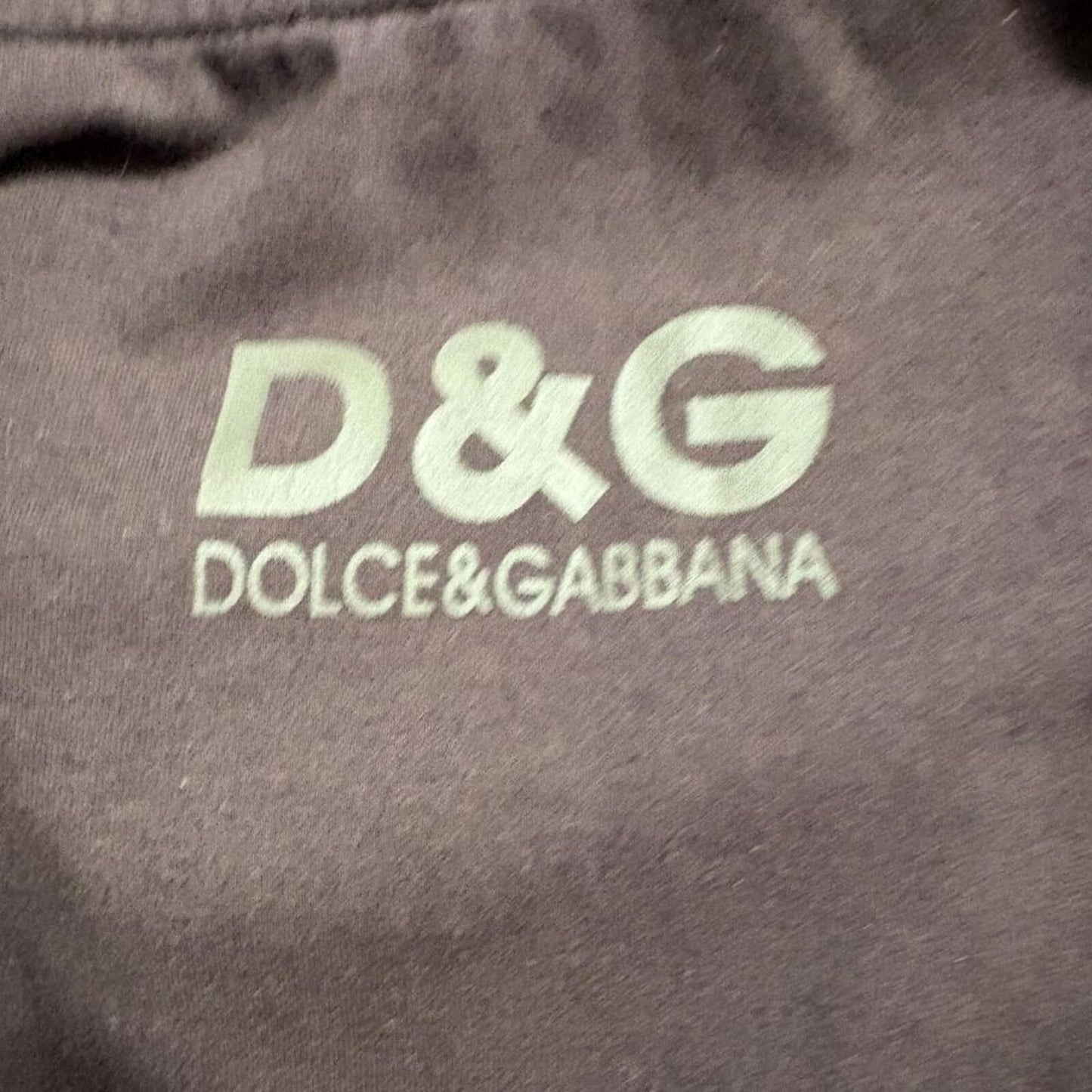 D&G Dolce & Gabbana Polo Shirt Mens XL Brown Long Sleeve Logo Made in Italy