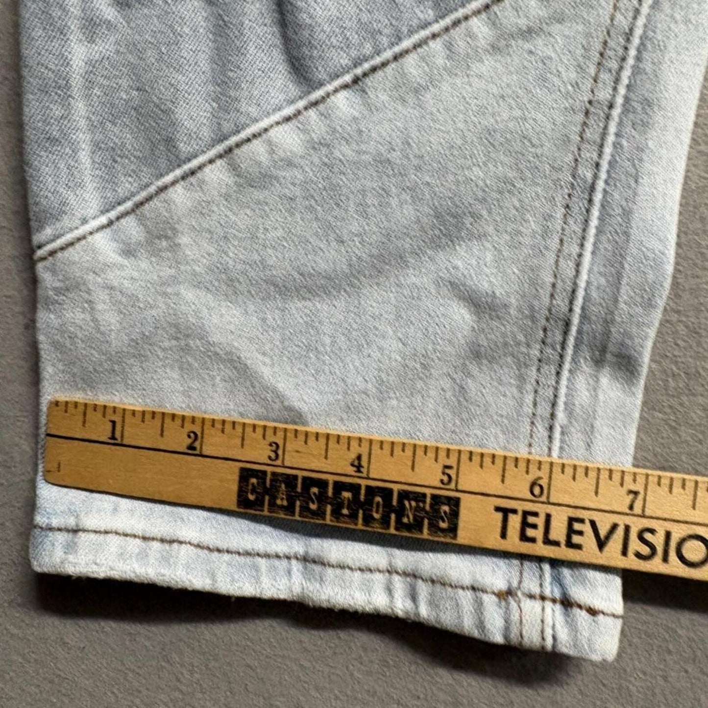 Almost Famous Colorblock Patchwork Jeans Womens Size 1 Blue High Rise Straight