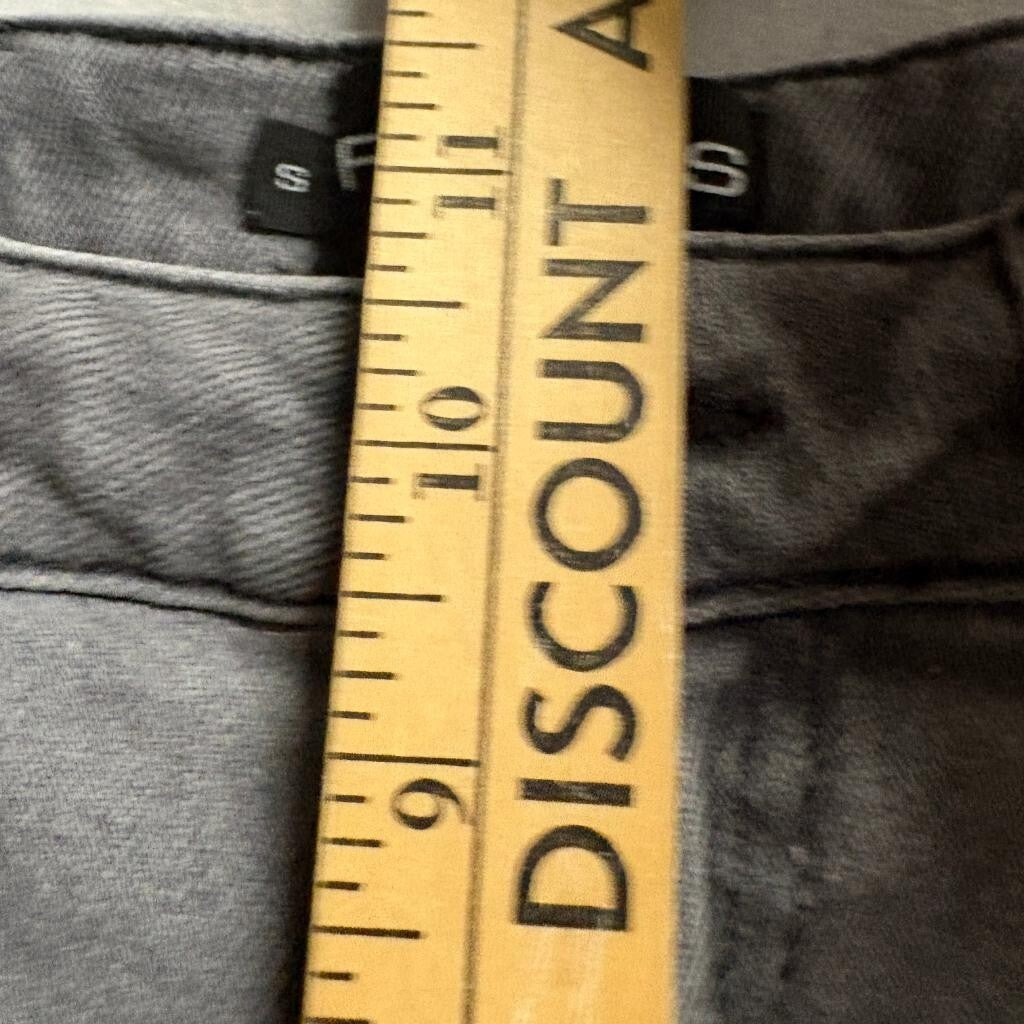 Fitjeans Womens Gray Wide Leg Jeans Size S Raw Hem High Rise Stretch Denim